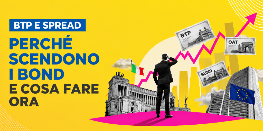 Rappresentazione visiva dell'articolo: BTP e spread in aumento: perché crollano i bond e cosa fare.